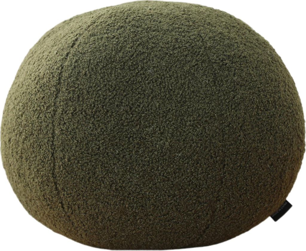 Rundes Kissen, Dekokissen, Ball, extraweich, vollständig gefüllt, minimalistisch, modern, Schlafzimmer, dekoratives Kissen