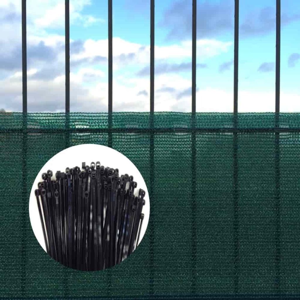 Wind- u. Sichtschutznetz inkl. Befestigungsmaterial 1,5 m Breite x 25 Meter Kabelbinder
