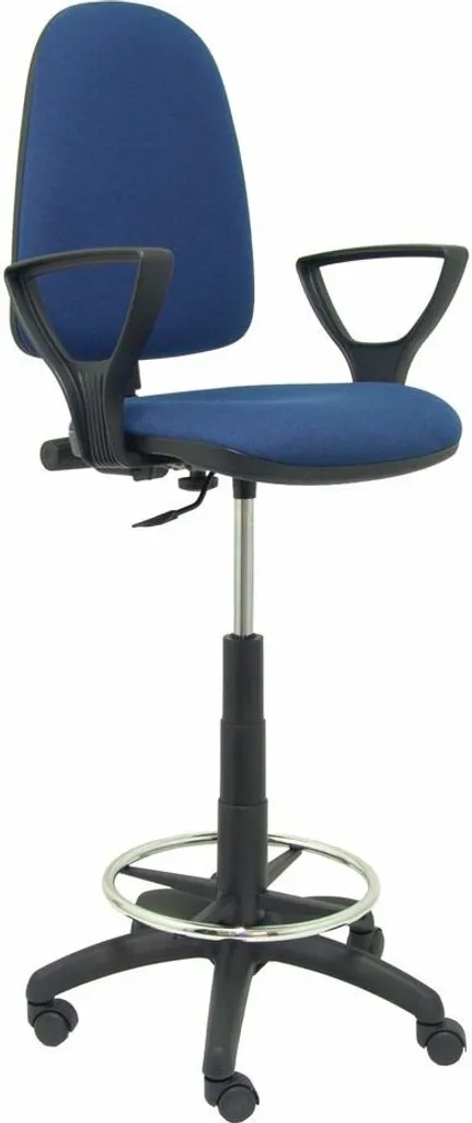 Tabouret Ergonomique Bleu Marine Ayna Bali avec Accoudoirs Fixes et Socle