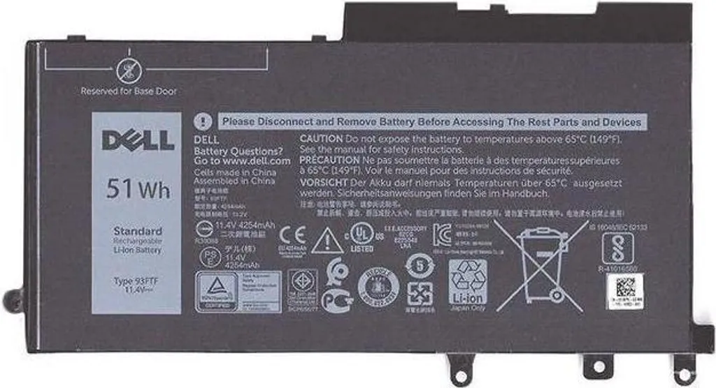 Batterie Dell 51Wh 5MVGP pour Retrouver une Autonomie Longue Durée