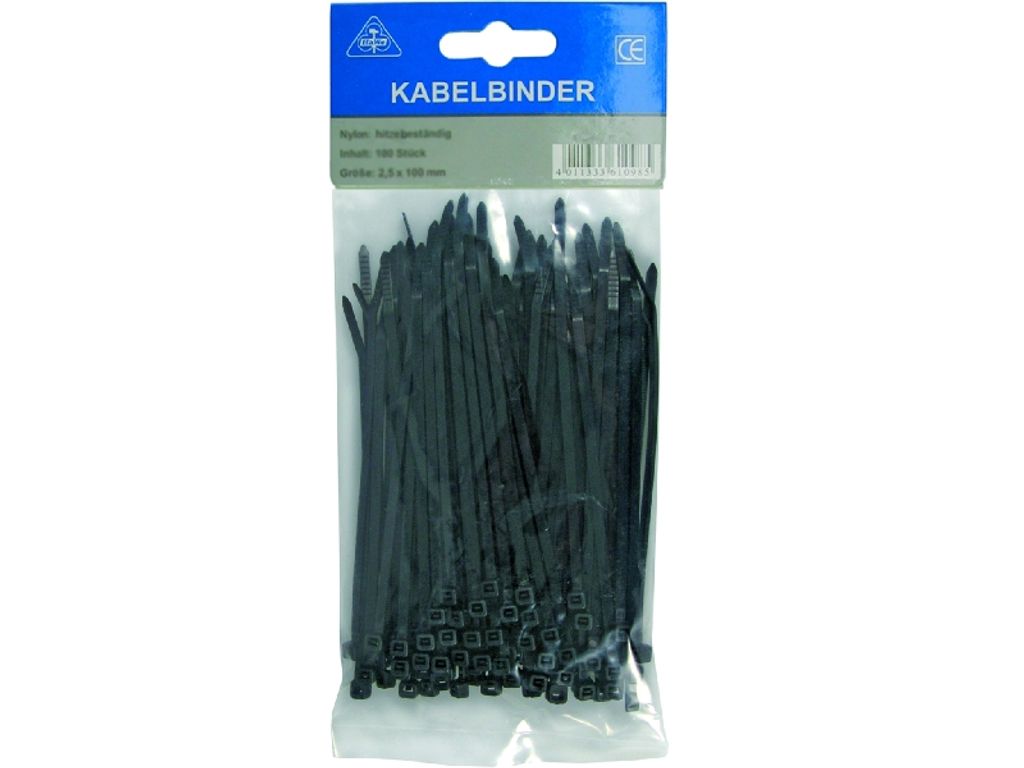 HaWe 611.75 KABELBINDER SCHWARZ UV-BESTÄNDIG 188 X 4,8mm 4011333611753
