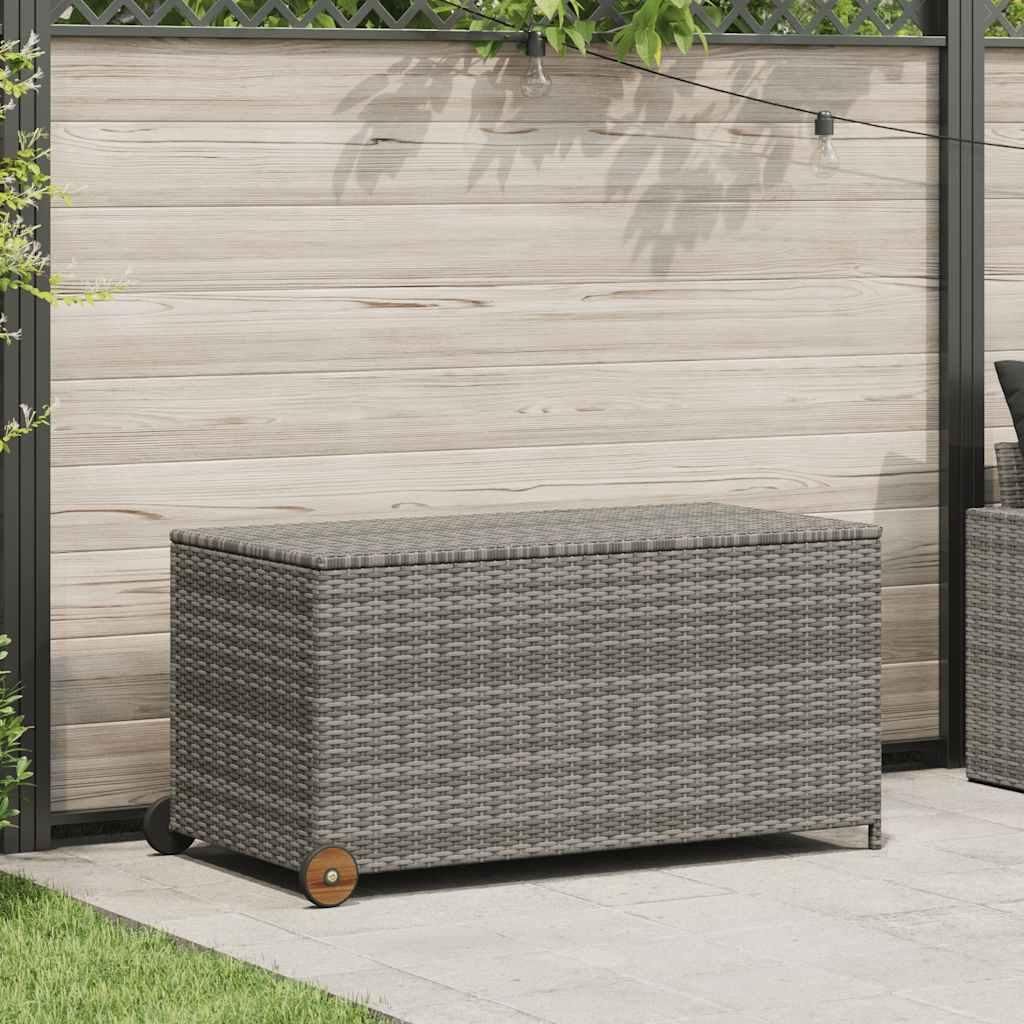 vidaXL Skrzynia na poduszki ogrodowe jasnoszara 120x65x61 Zdjęcie produktu 