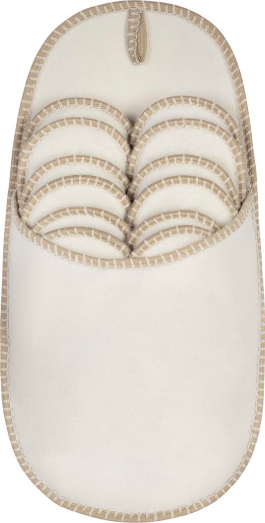 ONVAYA® ABS Gästepantoffel | Beige | 6er Set | Antirutsch Produktbild 