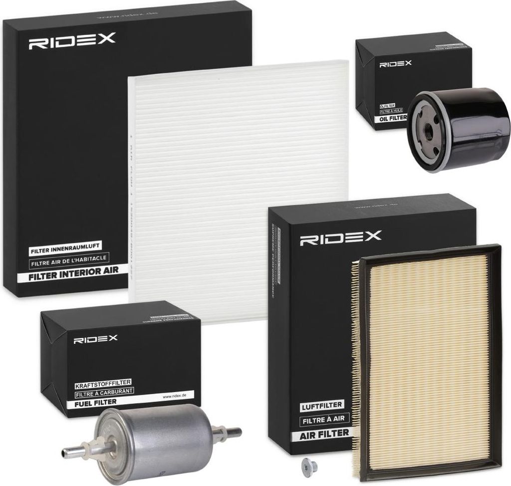 RIDEX Filterset Inspektionspaket Filtersatz für OPEL ZAFIRA B (A05) Astra H Caravan (A04) Astra H Schrägheck (A04) Astra G CC (T98) Zafira A (T98)