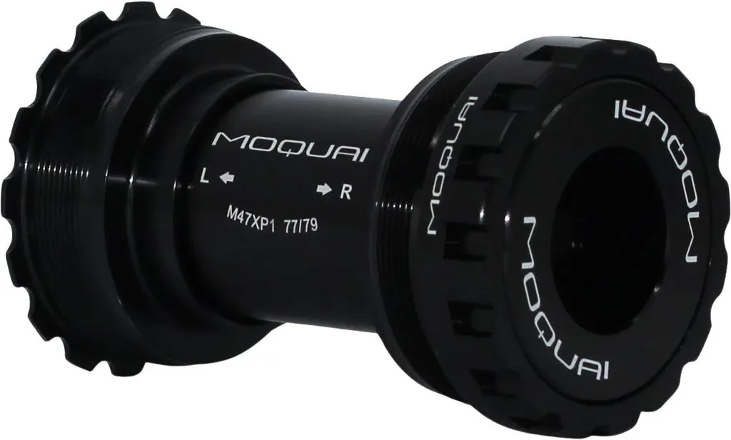 Boîtier de pédalier T47A 77 mm Moquai inox pour montage vélo Gravel