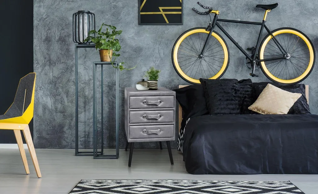Commode 3 Tiroirs MENZZO Bardo en Simili Gris Anthracite Design Chic