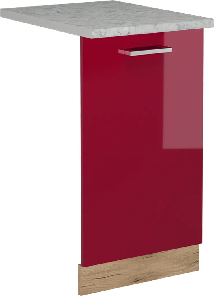 Pannello Lavastoviglie 45cm Vicco R-Line Rosso Lucido e Quercia