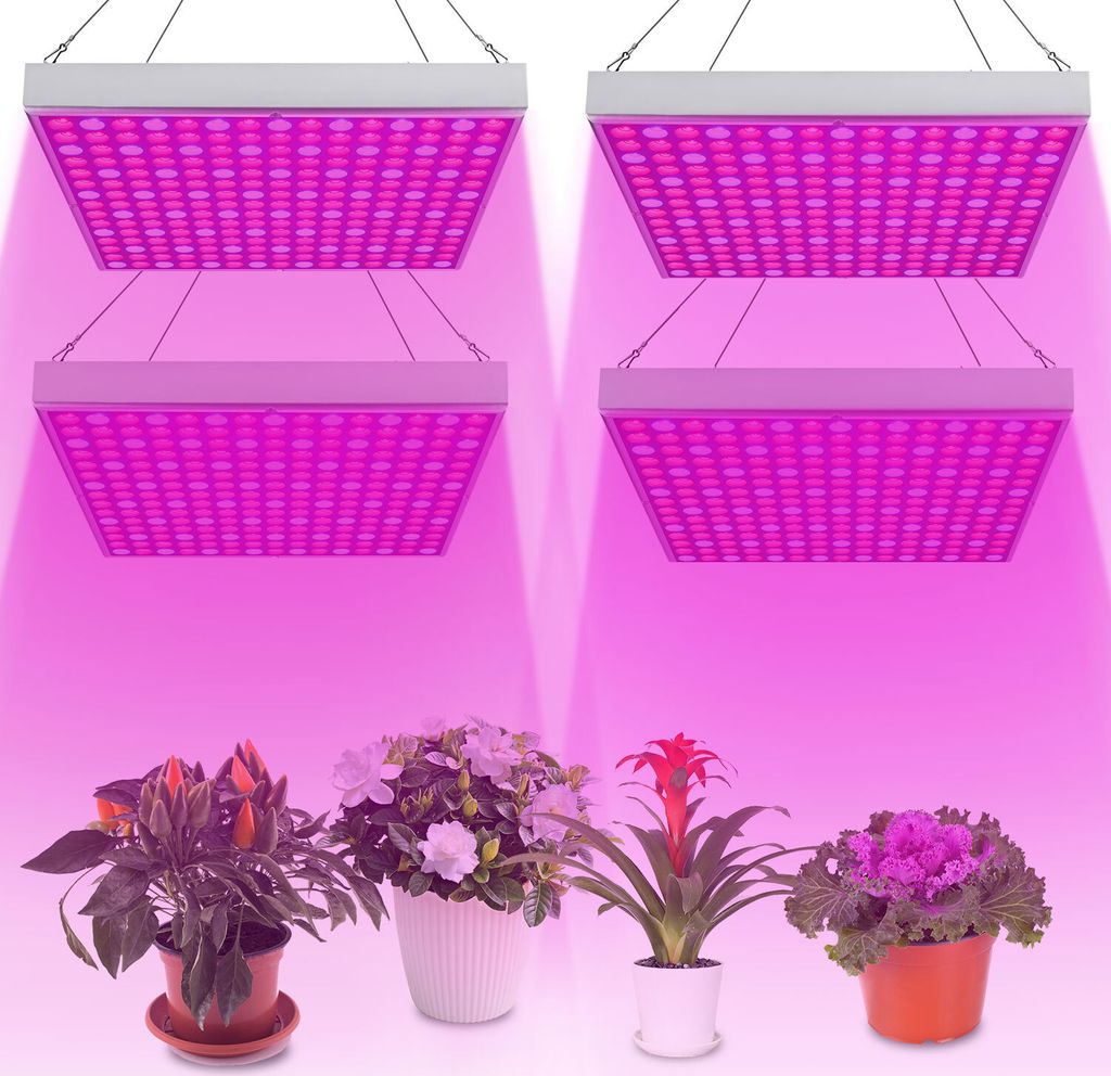 TolleTour 4PCS Pflanzenlampe LED, 15W mit 225 Rot&Blau LEDs Pflanzenlicht Pflanzenleuchte, LED Grow Lampe, Wachstumslampen für Zimmerpflanzen, Blu...