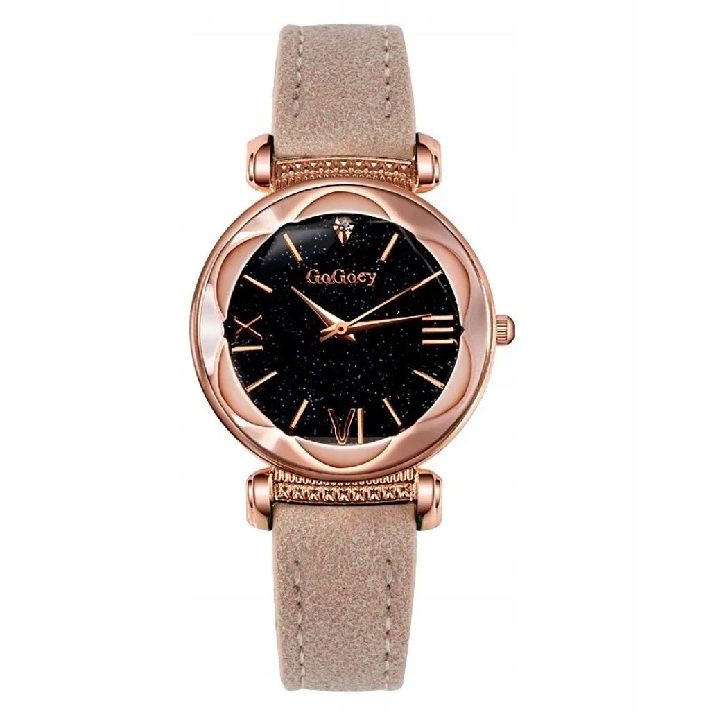 A close-up studio shot of a women's wristwatch.