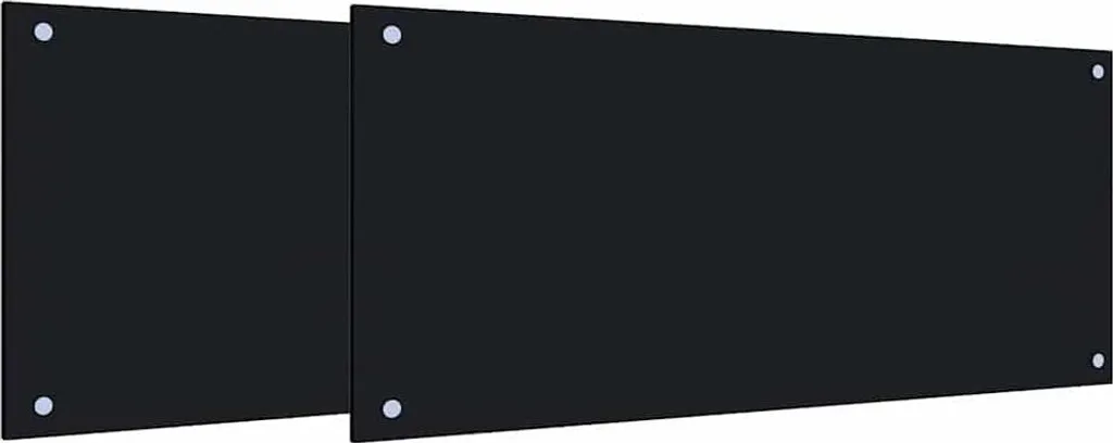 Acquista Alzatina Cucina vidaXL 2 pz Nero 90x40 cm in Vetro Temperato