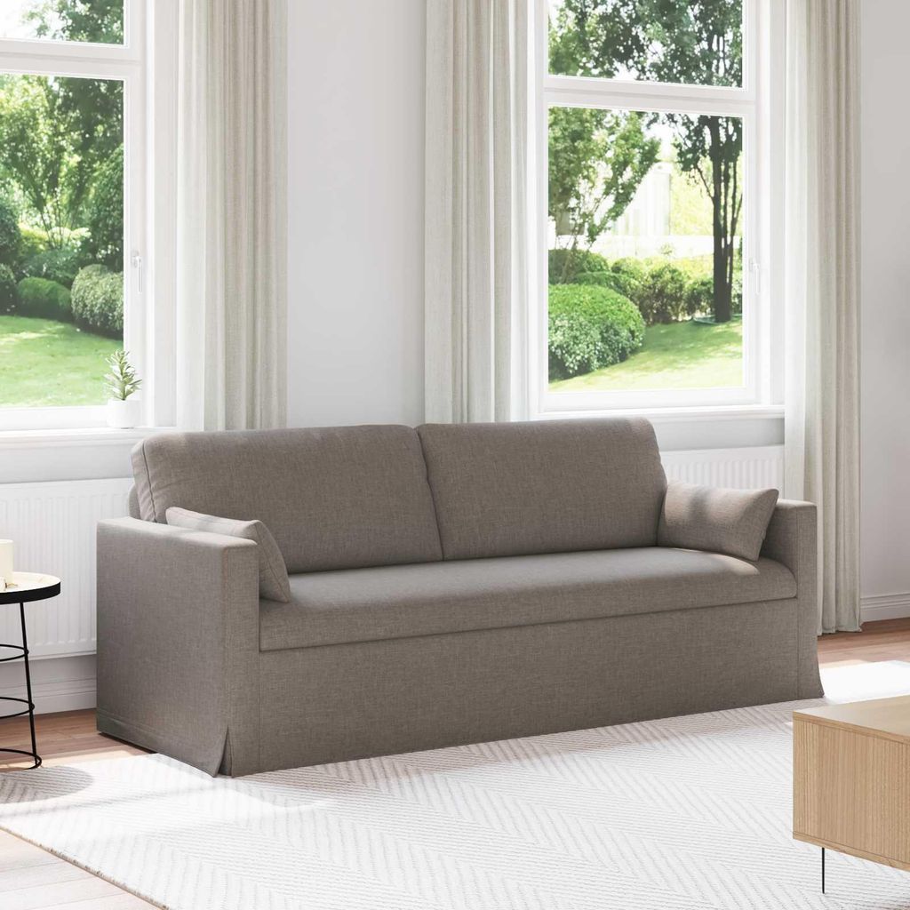 "Spring Sale"2-Sitzer Sofa Couch 180cm - elegantes Design - Doppelsofa - Lounge Sofa - Taupe Metall DE696938 - Klassische Sofas