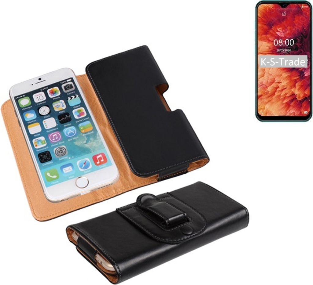 K-S-Trade Schützhülle Handyhülle kompatibel mit Ulefone Note 8P Holster Gürtel Tasche Schutzhülle Handy-Tasche Smartphone Case Seitentasche