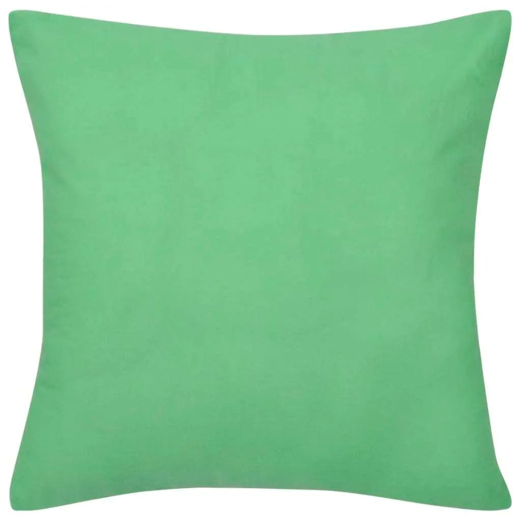 Taie d'Oreiller en Coton Anti-Irritation Vert Pomme 40x40 cm x4
