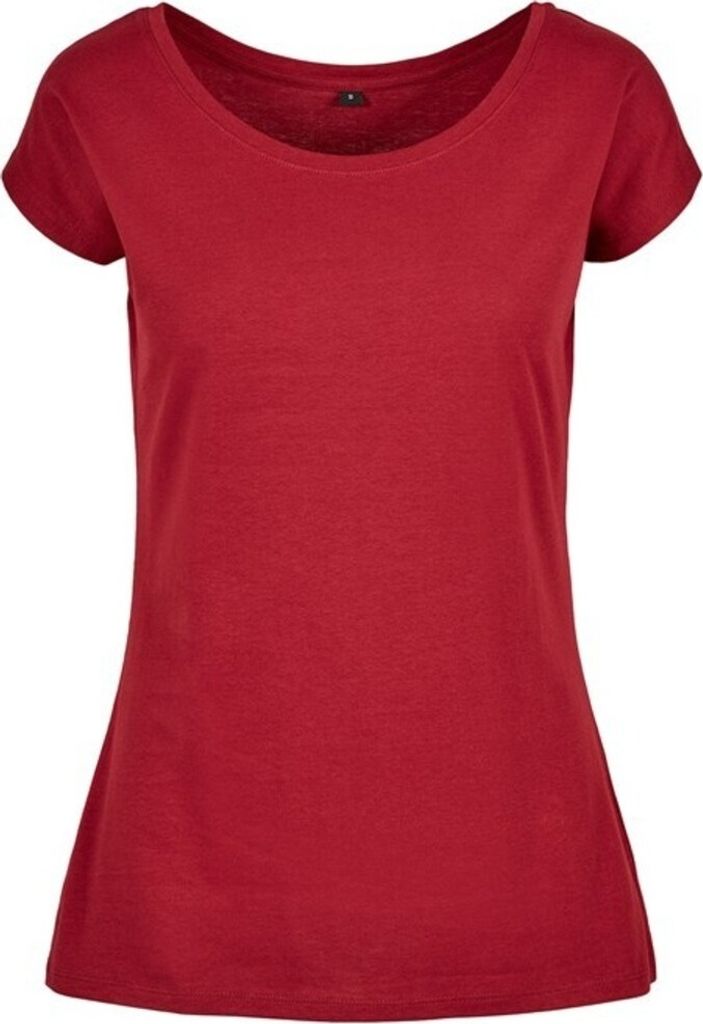 Build Your Brand - T-Shirt Weite Öffnung für Damen RW8369 (3XL) (Burgunderrot)
