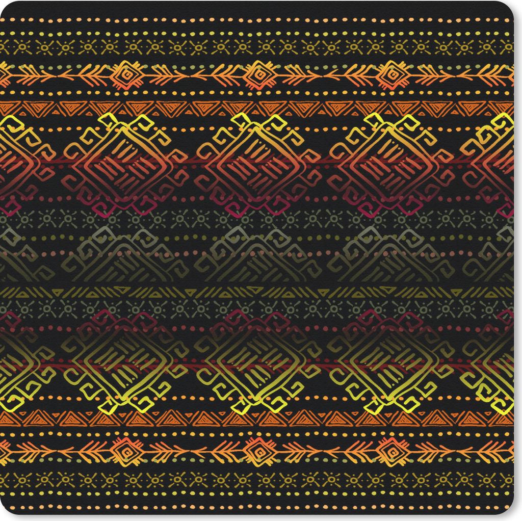 MuchoWow Mauspad Mousepad Afrika - Muster - Abstrakt 20x20 cm - Mousepads - Maus Mat - Pad - Mausunterlage - Desk Mat - Bureauartikeln