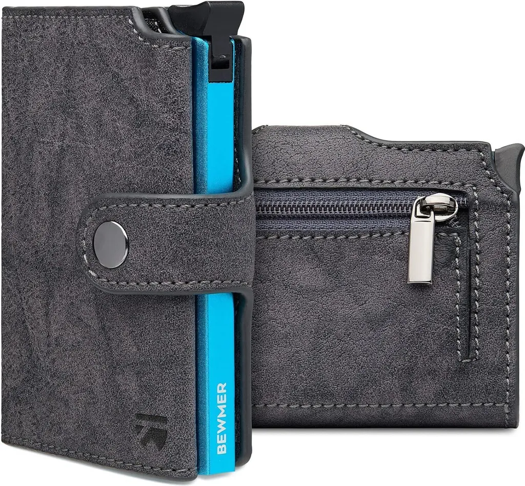 Portafoglio Schermato Anti-Clonazione | Slim RFID 9 Carte e Monete