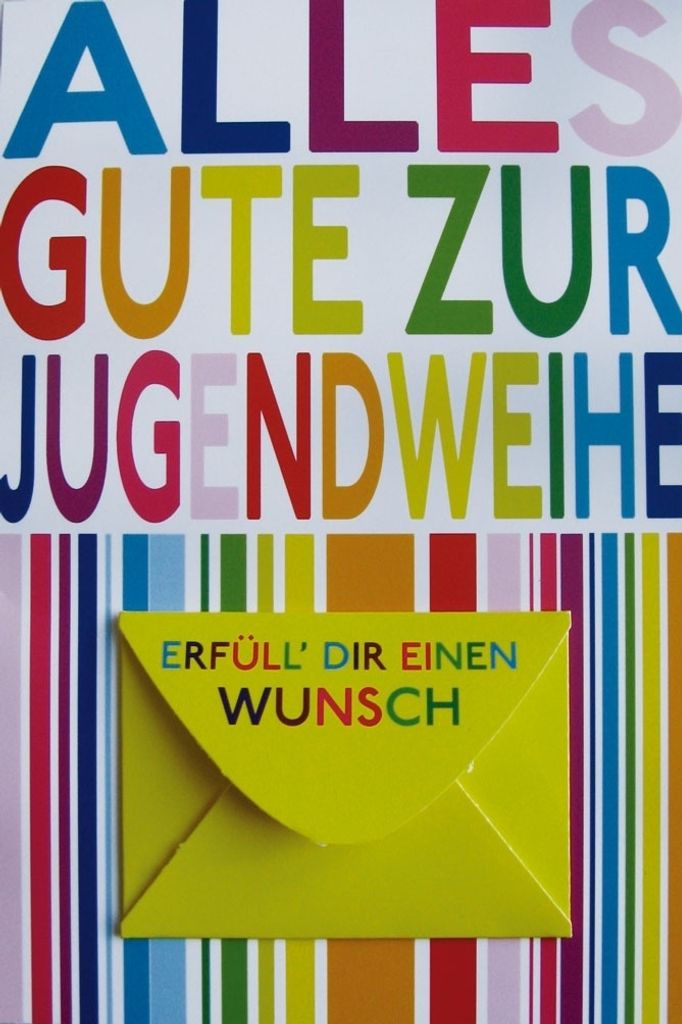 Jugendweihe - Geldkarte - Glückwunschkarte im Format 11,5 x 17 cm