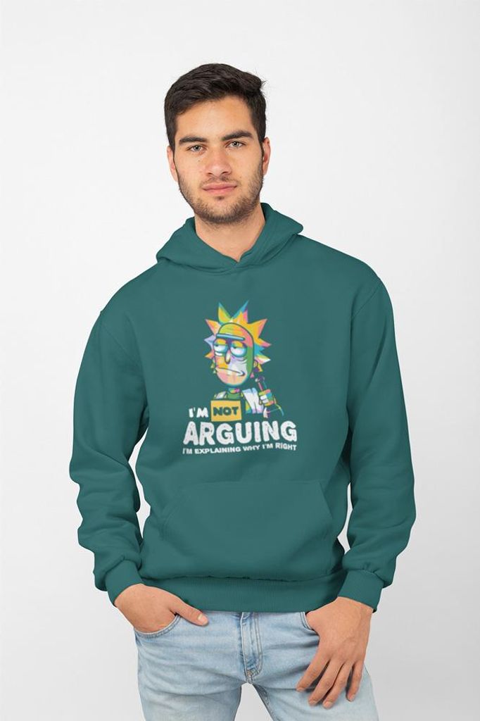 D&B Uni Hoodie MO00049 Rick And Morty Dunkles Türkis-Größe L