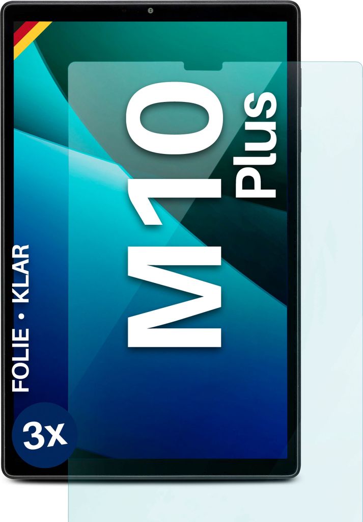 moex 3x Schutzfolie kompatibel mit Lenovo Tab M10 Plus - Displayschutzfolie dünn Folie, Klar