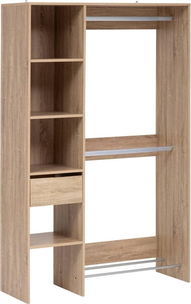 Ankleidezimmer mit 2 kleiderschränken in natürlicher eichenoptik - 5 five simply smart