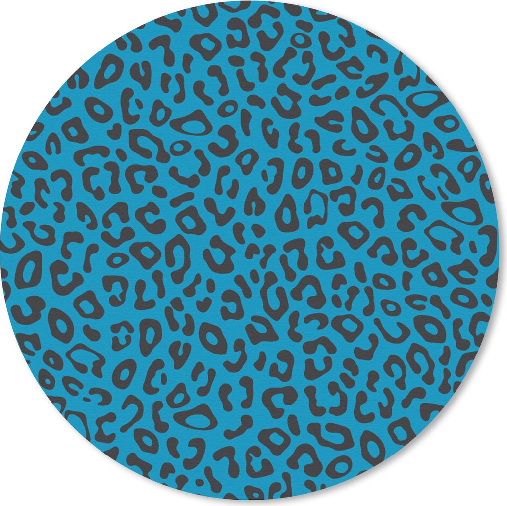 MuchoWow Mauspad Mousepad Panther Druck - Blau - Design - Tiere 40x40 cm - Mousepads - Maus Mat - Pad - Mausunterlage - Schreibtisch Accessoires