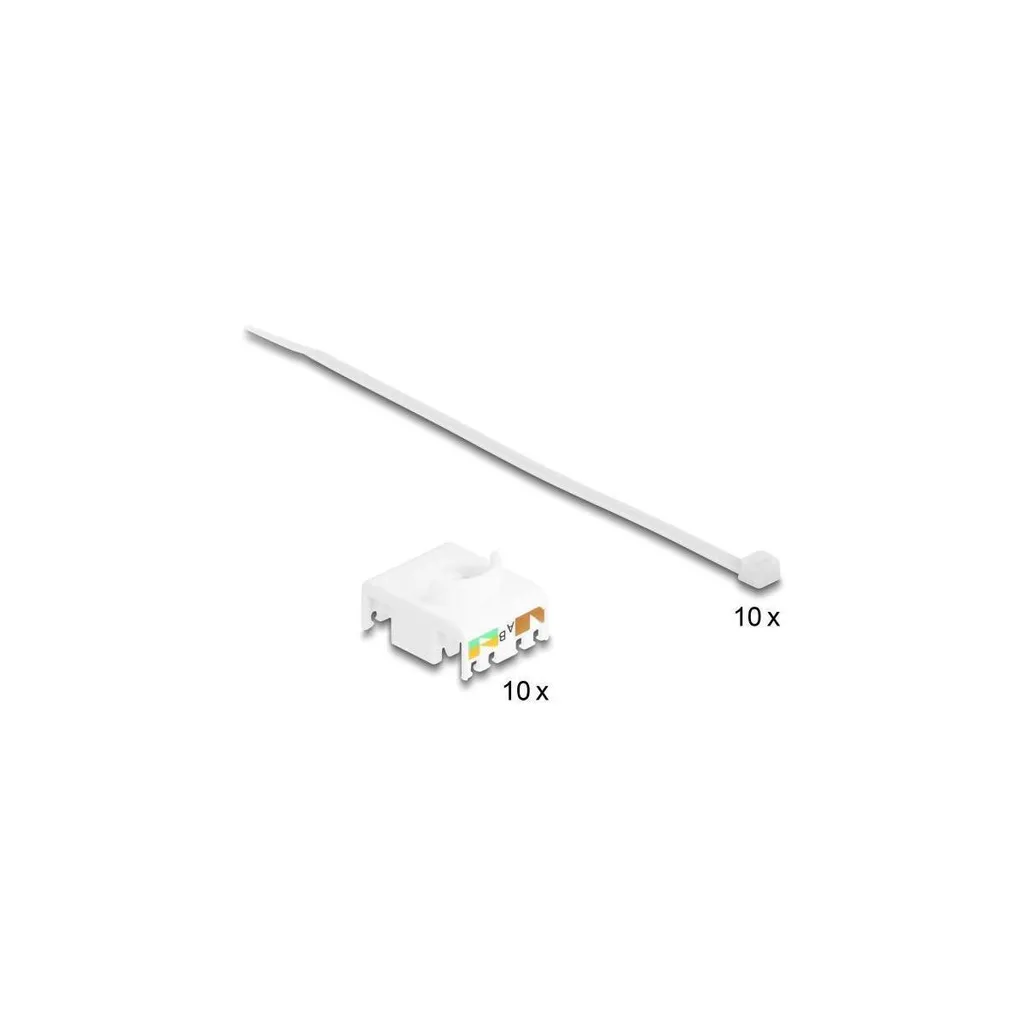 Module Keystone RJ45 Delock vers LSA Cat.6A blindé sans outil noir - 4