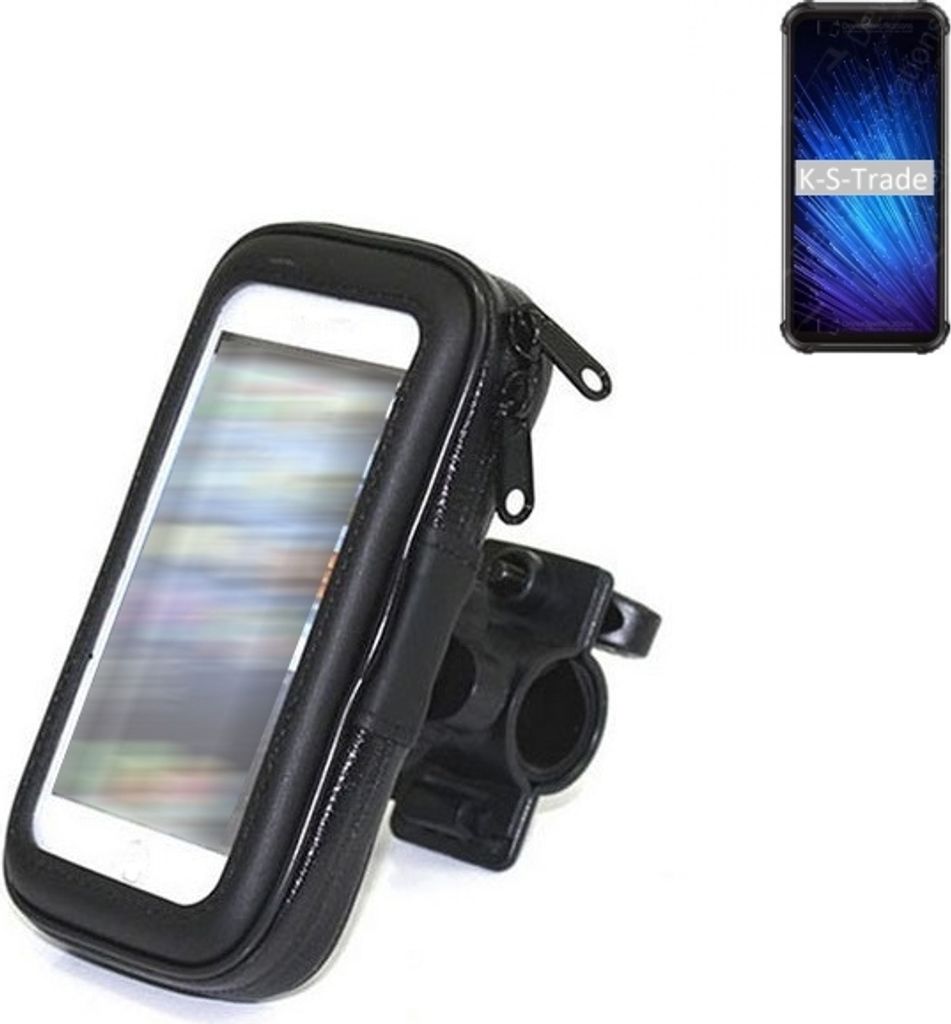 K-S-Trade Fahrrad-Halterung kompatibel mit Blackview BV9800 Pro Handy-Halterung Halter Lenkstange Fahrradhalterung Motorrad Bike Mount Wasserabweisend