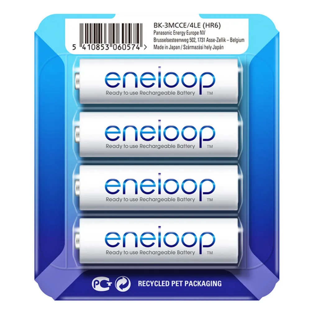 Panasonic Eneloop AA 1900mAh - Lot de 4 Piles Rechargeables avec Boîtier