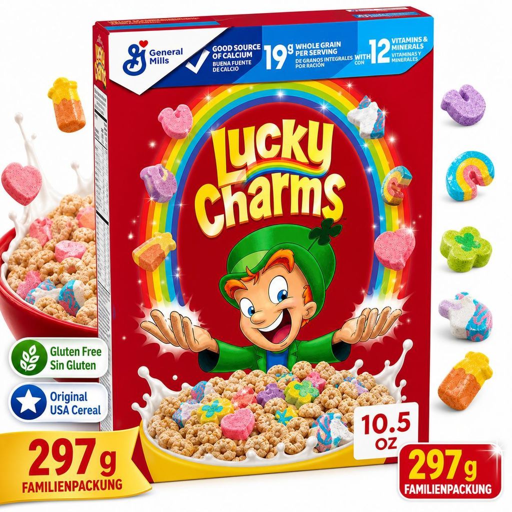Céréales au chocolat et aux guimauves Lucky Charms de Image du produit 