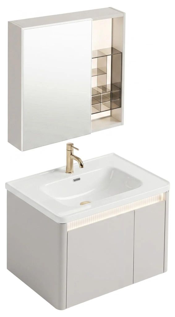 Rea Set Di Mobili Da Bagno Con Lavabo De07-60 Beige 60cm Immagine del prodotto 