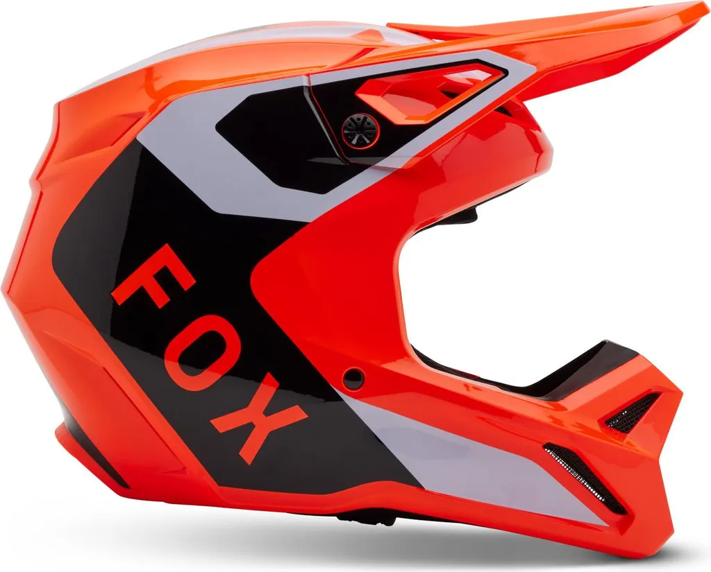Casque V1 Lean Orange pour Cross et Quad - Protection Visibilité 2XL