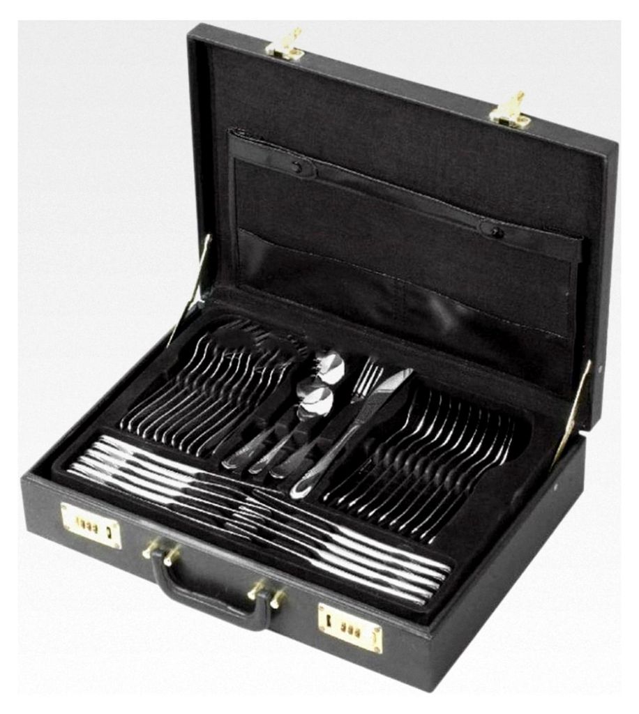 Besteck-Set Napoli 72-teilig, Edelstahl, Silber, 35 x 31 x 10 cm