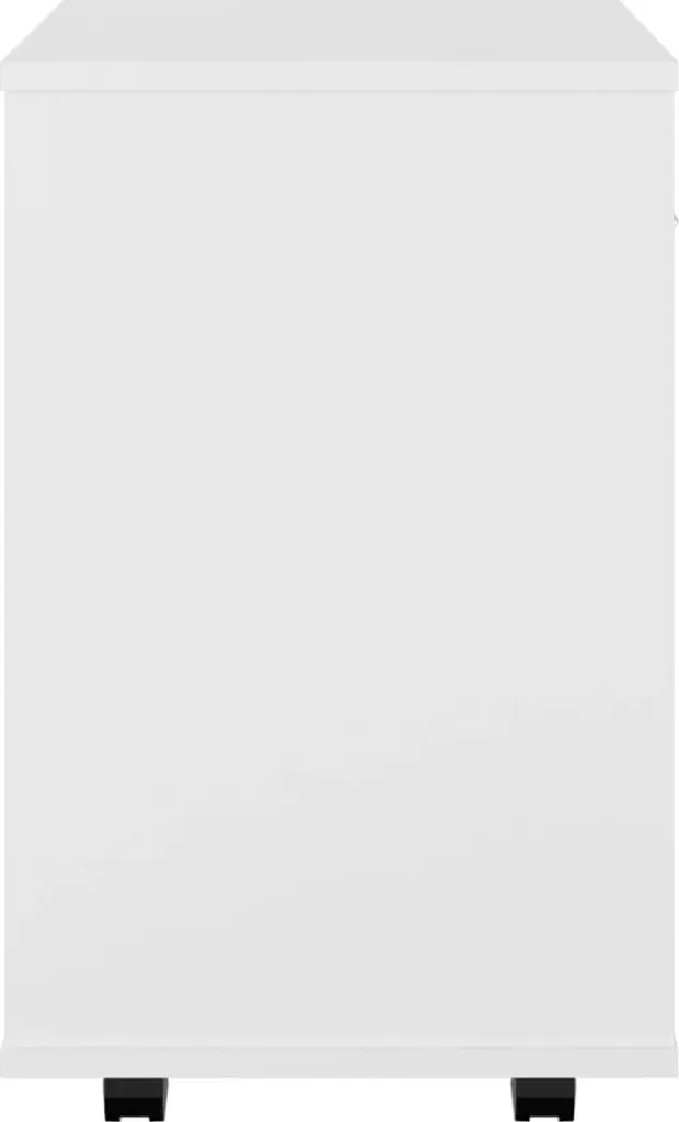 Desserte de bureau blanche 46x36x59 cm rangement d'appoint bois composite - 5