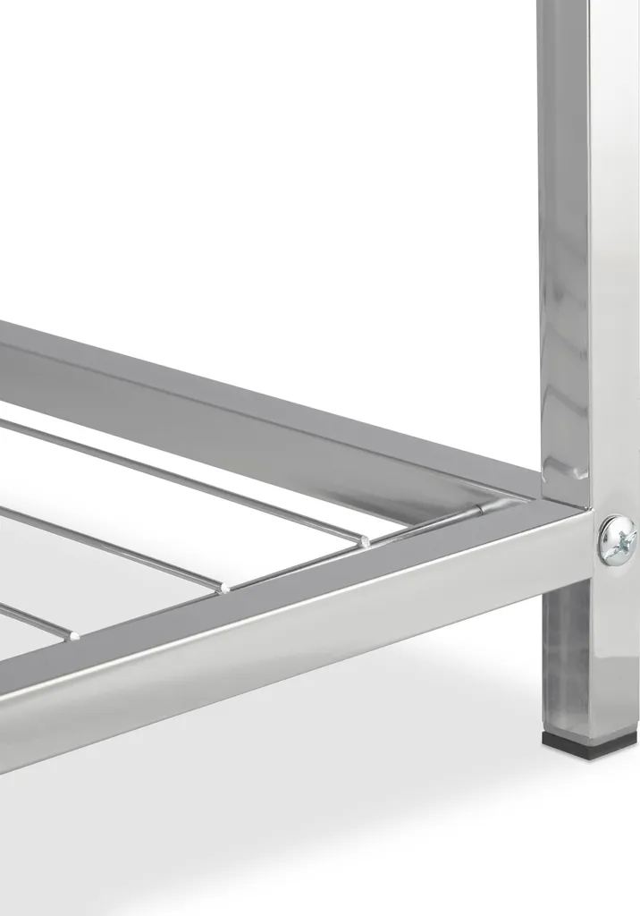 Tabouret Blanc pour Chambre et Salon - Siège Confort avec Tablette 2in1 - 7