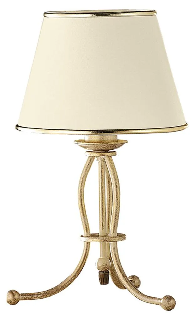 Lampe de table LAURA écru Jupiter en métal E27 20W - Dimensions 38x22x22cm