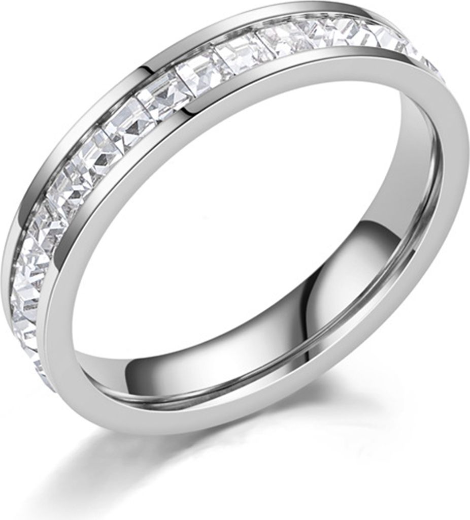 Damen-Ring, 2-lagig, minimalistisch, poliert, zierlich, Luxus-Geschenk, goldene Silberfarbe, funkelnder Strassstein, Erwachsene Fingerring, Modesch...