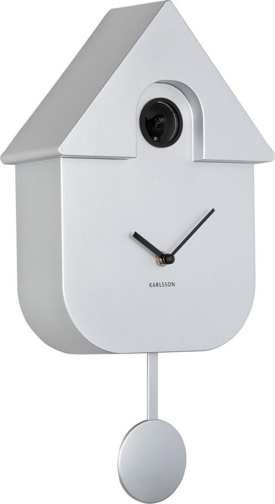 Karlsson - Kuckucksuhr Modern Cuckoo Metallic - Silber - Produktbild 