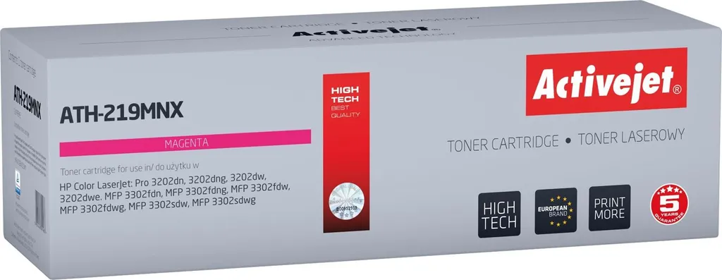 Cartouche toner W2193X compatible HP 219X magenta pour LaserJet