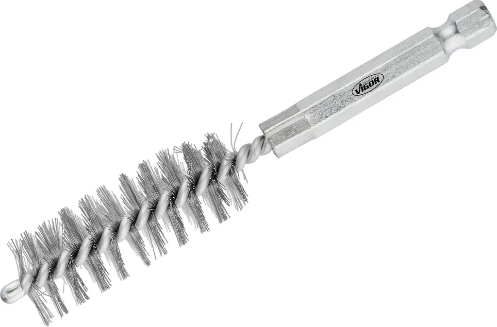 Set 10x Spazzole Vigor V4646S-16 in Acciaio 16mm per Fori e Tubi