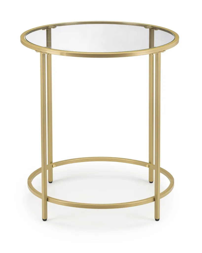 Petite table basse ronde or 50x55 cm pour optimiser l'espace avec style