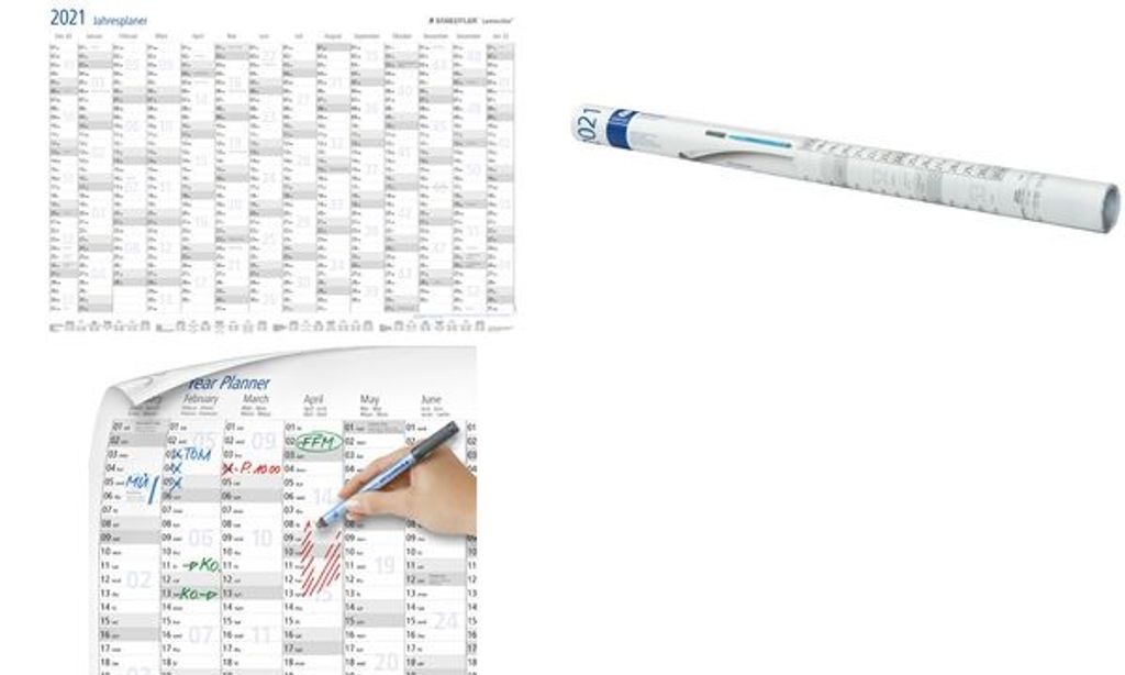 STAEDTLER Jahresplaner Lumocolor year planner 2026 A3 Produktbild 
