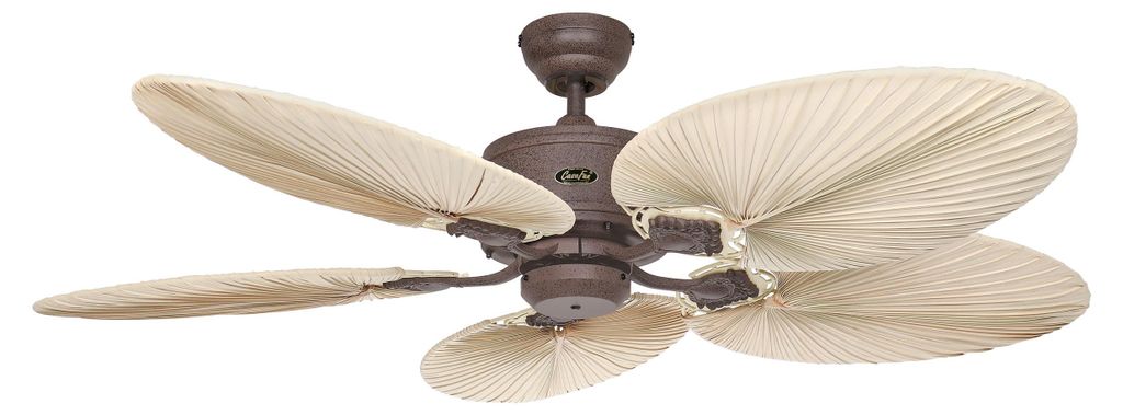 Energiespar Deckenventilator mit Fernbedienung Caribbean Dream Eco II Braun / Palme