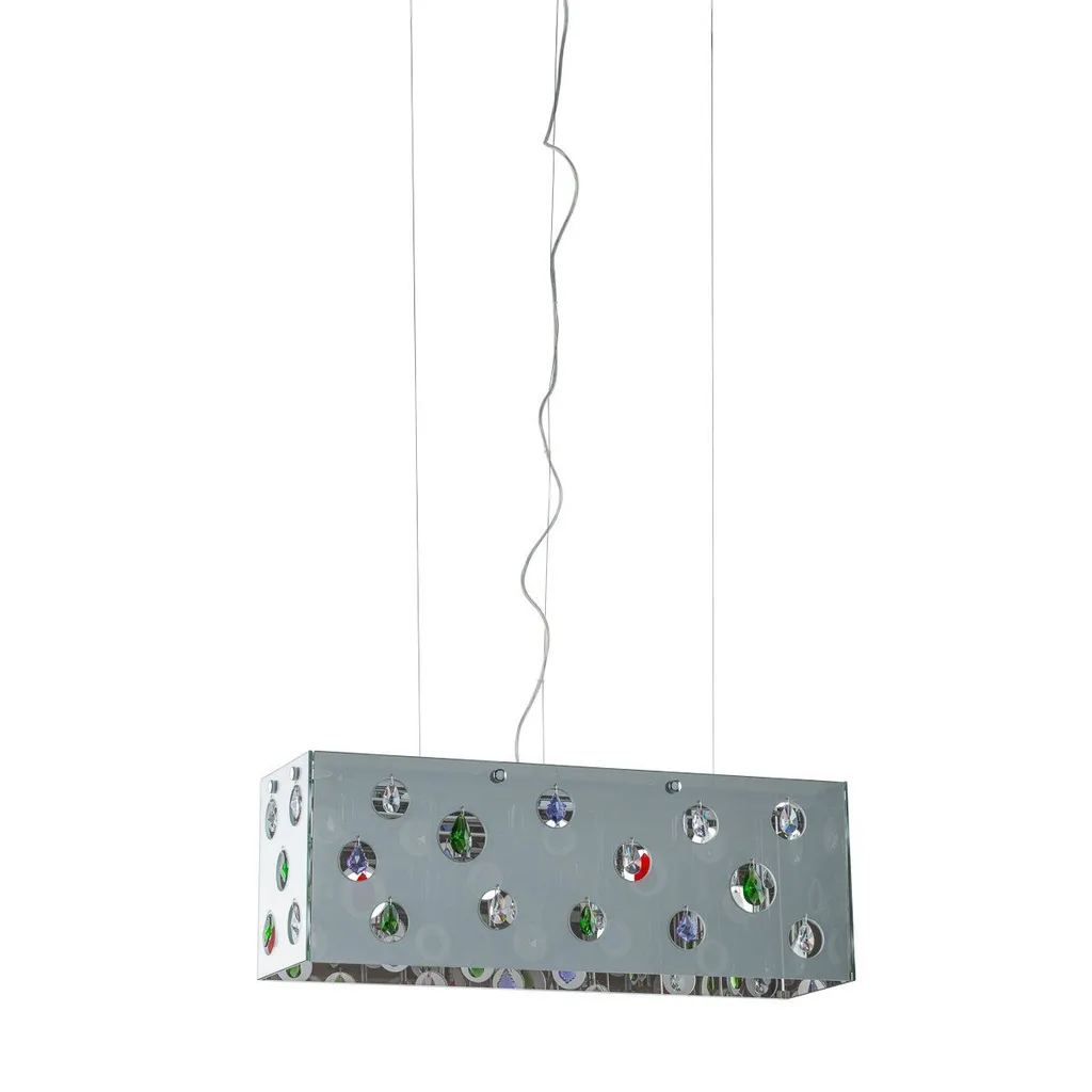 Sospensione Italux Domino MD6605-6A | Lampadario Design Vetro Specchiato