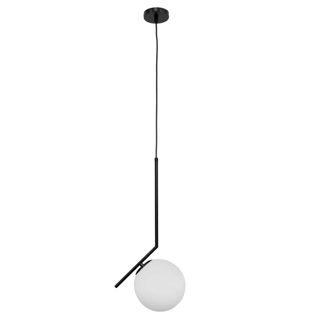 Suspension Design Bicolore E27 Pelota Black en Acier Noir et Blanc EDO