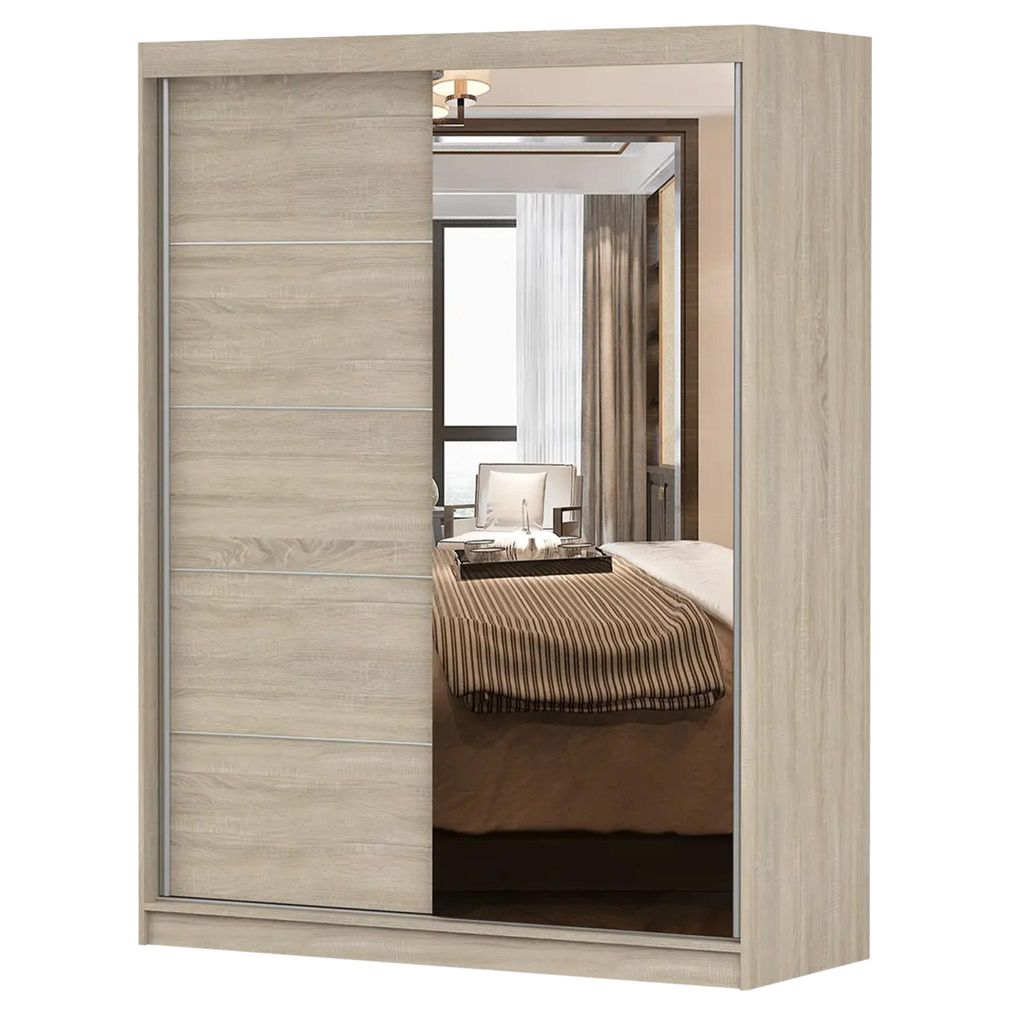 Armoire à portes coulissantes Armoire 150 cm Sonoma/Sonoma Image du produit 