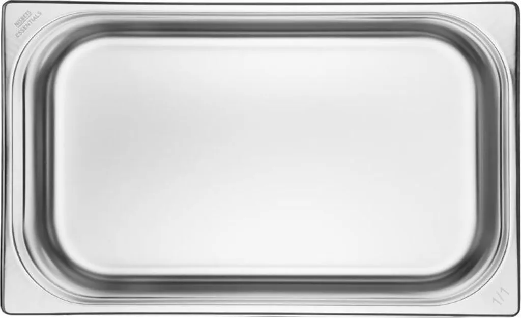 Bac Gastronorme 1/1 Nisbets Essentials Inox 100mm - Lot de 3 Pièces