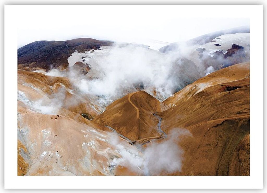 Poster - Poster ohne Rahmen - Berge Wolken Landschaft - Produktbild 