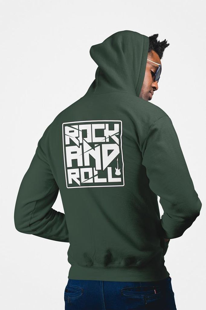 D&B Uni Hoodie ZIPST00120 Rock And Roll Waldgrün-Größe 2XL