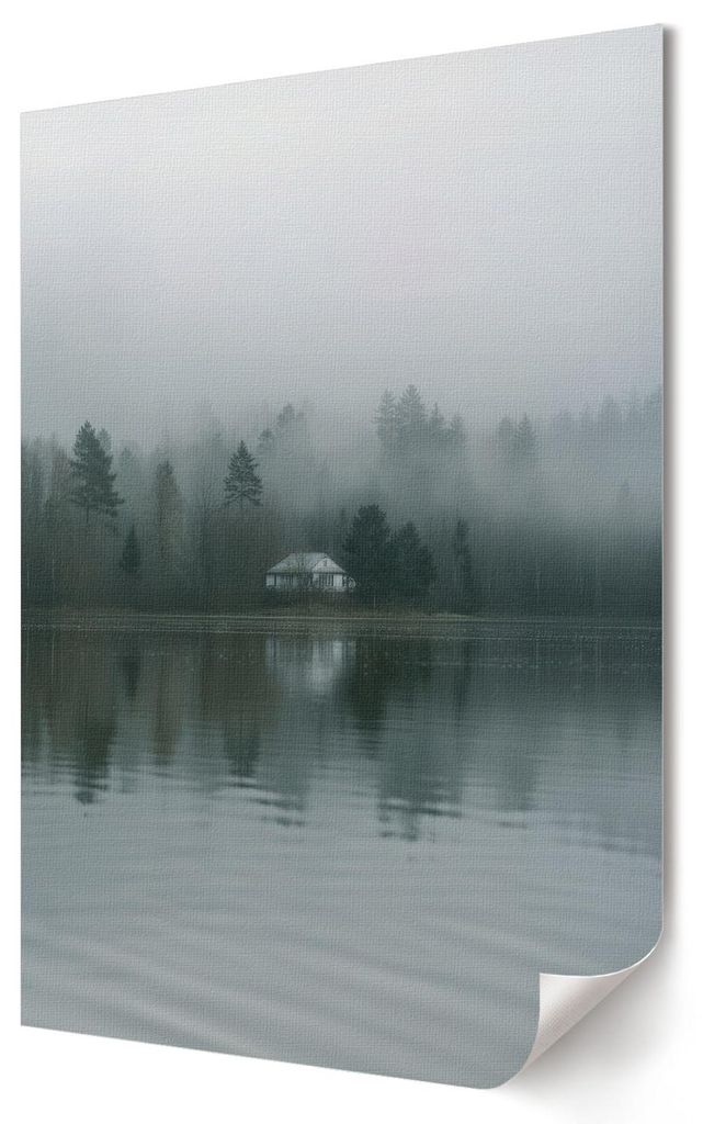 Nebellandschaft- Kunstdruck A1 (59x84 cm) - Klassisch, rustikal- Wandbild für Wohnzimmer Schlafzimmer & Flur, Modernes Poster Wanddeko, Ungerahmt