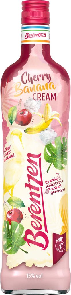 Berentzen Cherry Banana Cream Likör 15 Prozent Flasche Produktbild 